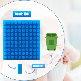 Esonto 200-Pack of Premium Nasal Aspirator Hygiene Sponges, Replacement for NoseFrida Nasal Aspirator Sponge, BPA, Phthalate & Latex Free (200 Count)