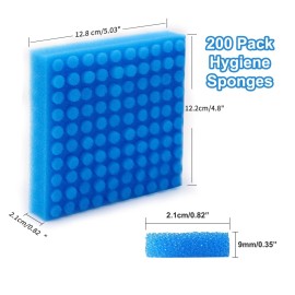Esonto 200-Pack of Premium Nasal Aspirator Hygiene Sponges, Replacement for NoseFrida Nasal Aspirator Sponge, BPA, Phthalate & Latex Free (200 Count)