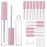 YITOU 12 Pcs 10ml Empty Mascara Tube with Eyelash Wand for Castor Oil, Refillable Clear Bottle Sample Size Container for Eyelash Eyebrow DIY Cosmetics Bulk Wholesale, Pink