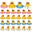 Marsui 24 Pcs Summer Beach Rubber Ducks Bulk Mini Rubber Ducky Bathtub Toy Cute Squeaky Shower Ducks for Baby Shower Swimming Pool Toys