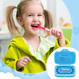 Tooth Holders for Kids Keepsake, Baby Teeth Keepsake Box, Tooth Saver, Tooth Container for Lost Teeth, Teeth Storage Holder for Tooth Fairy (Blue)
