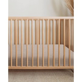 Crib Sheets for Boys Girl, Fitted Baby Toddler Bed Sheets 28 x 52, Neutral Muslin Cotton Crib Mattress Bedding Soft and Breathable Comfort(Beige)