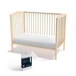 Olive + Crate Crib Sheets Luxury Eucalyptus Tencel, Naturally Organic Pure Ultra Soft and Breathable, Boys and Girls, Baby and Toddler, Deep Pockets, White Snow (52 x 28)