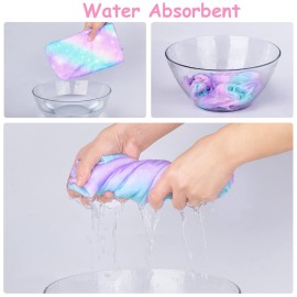 Basumee Microfiber Hair Towel Wrap for Kids 2 Pack Rapid Drying Hair Towel with Button Hair Turbans for Wet Hair Wraps Head Towel Wrap for Women and Girls, Rainbow