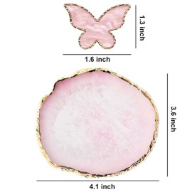 Resin Nail Art Palettes Set, 1 Pcs Resin Nail Art Palette and 1 Pcs Painting Drawing Color Plate with Adjustable Finger Rings Nail Holder Nail Art Display Tools Photography Props