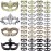 FEQO 48 Pieces Masquerade Masks Venetian Vintage Antique Masks Masquerade Eye Mask for Festival Canival Mardi Gras Party