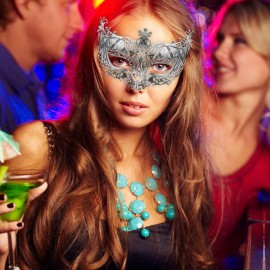 FEQO 48 Pieces Masquerade Masks Venetian Vintage Antique Masks Masquerade Eye Mask for Festival Canival Mardi Gras Party