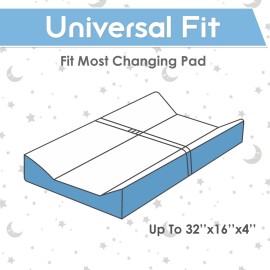 Beberoad Love 2 Pack Baby Changing Pad Covers Set Changing Table Sheets for Boys and Girls, 100% Cotton Soft Diaper Changing Pad Cover-Elastic Washable, White, 32 x 18 x 6 Inches