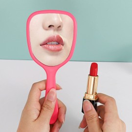 10 Pieces Handheld Hand Mirror Small Mirror, Compact Travel Makeup Mirror Handheld Cosmetic Mirror with Handle Personal Mirror Portable Vanity Mirror for Travel, Camping, Home, 7.09 x 3.15 Inch