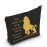 LEVLO Lion Cosmetic Bag Cartoon Lion Fans Gift You Are Braver Stronger Smarter Than You Think Cartoon Animal Zipper Pouch Bag(L ion Black)