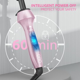 DAN Technology Hot Comb Electric for Wigs, Adjustable Temperature Hair Straightener, 500 High Heat, Dual Voltage, 60 min Shut Off, Ceramic and Tourmaline, Small, Pink