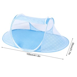 Portable Baby Mosquito Net, Folding Travel Crib Tent With Zipper Closure - Instant Pop Up Bed With Breathable Pad