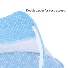 Portable Baby Mosquito Net, Folding Travel Crib Tent With Zipper Closure - Instant Pop Up Bed With Breathable Pad