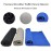 Symypy 3 Pack Golf Towels with Clip, Microfiber Waffle Pattern, Tri-fold 16\'\'x16\'\' (Black/Gray/Blue)