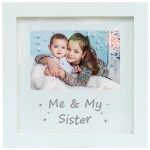 HAMUIERS Me and My Sister Picture Frame, Sibling Gifts, Little or Big Sister Gift, Gender Neutral Baby Keepsake Frame, Nursery Dcor, White