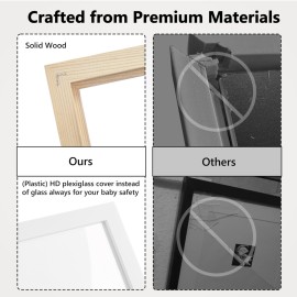 HAMUIERS Me and My Sister Picture Frame, Sibling Gifts, Little or Big Sister Gift, Gender Neutral Baby Keepsake Frame, Nursery Dcor, White