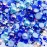 Briskbloom 60g Mix Pearls and Rhinestones, 3620PCS 2mm-10mm Flatback Rhinestones and Half Pearls for Crafts Nails Face Art Tumblers, with Tweezers Wax Pen, Blue|Green|White|Purple