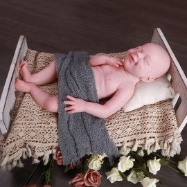 SERENDOLL 18.5 inch Realistic Full Silicone Baby Doll, Lifelike Reborn Baby Dolls, Toy, and Collectible Bald Boy