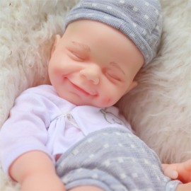 SERENDOLL 18.5 inch Realistic Full Silicone Baby Doll, Lifelike Reborn Baby Dolls, Toy, and Collectible Bald Boy