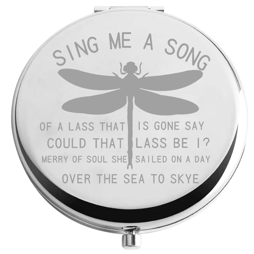 Zuo Bao Music Lyrics Makeup Mirror TV Series Gift Sing Me a Song Compact Mirror Dragonfly Mirror for Fans (Sing ME A Song)