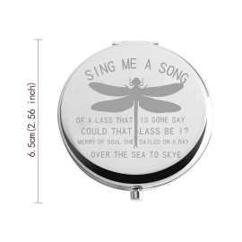 Zuo Bao Music Lyrics Makeup Mirror TV Series Gift Sing Me a Song Compact Mirror Dragonfly Mirror for Fans (Sing ME A Song)