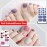 SILPECWEE 40 Sheets Toe Nail Stickers Full Wraps Polish Strips for Women Gel Self Adhesive Decals Toes Manicure Sticker Accessories With 1pc File