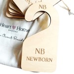 Modern Double-Sided Baby and Toddler Closet Dividers, Nursery Closet Organizers - Set of 7 Durable Child Closet Size Dividers Decor