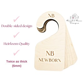 Modern Double-Sided Baby and Toddler Closet Dividers, Nursery Closet Organizers - Set of 7 Durable Child Closet Size Dividers Decor