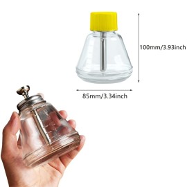 JWCBDY 180ml Empty Glass Bottle Push Down Alcohol Pump Dispenser Liquid Bottle Container for Toner, Makeup Remover and Nail Polish Remover
