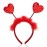 Heart Headband Valentine\'s Day Headband Valentines Day Head Boppers Valentine Ears Red Heart Headband Vday Headband Valentines Day Accessories for Cupid Costume Valentines Day Costume