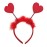Heart Headband Valentine\'s Day Headband Valentines Day Head Boppers Valentine Ears Red Heart Headband Vday Headband Valentines Day Accessories for Cupid Costume Valentines Day Costume