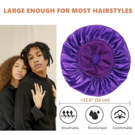 2 PCS Bonnet for Men,Silk Hair Bonnet for Sleeping Women,Matching Bonnets and Durag Set