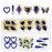 24pcs Blue Nail Rhinestones Luxury Nail Charms Sapphire Heart Charms for Nails 3D Big Royal Blue Nail Gems Crystals Diamonds Jewelry Stones Alloy Nail Art Studs Nail Art Decor for Arylic Nails Crafts