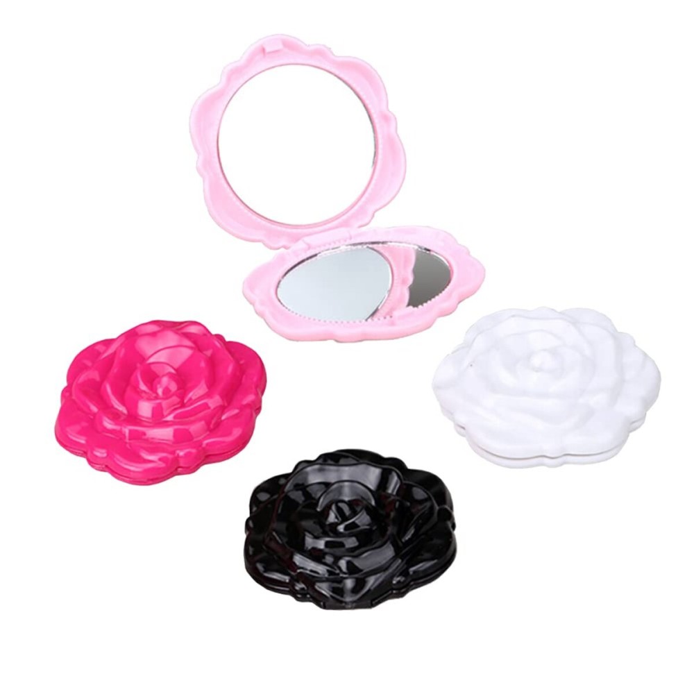 UUYYEO 4 Pcs Compact Mirrors Round Makeup Mirror for Purse Mini Folding Pocket Mirror Portable Travel Mirror Double Sided Vanity Mirror for Women Girls