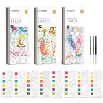ZYNERY 60 Pcs Watercolor Painting Book for Kids,Pocket Watercolor Painting Book,Water Coloring Book Bookmarks,Travel Pocket Watercolor Kit Activities Birthday Gifts for Kids 3 Boxes