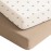 Konssy Muslin Crib Sheets for Boys, Soft Cotton Neutral Baby Sheets for Standard Crib Mattress 2 Pack, 52x28 (Camel, Sun)