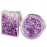 mollensiuer 2Pcs Folding Double-Sided Mirror Glitter Small Mirror Folding Handheld Pocket Mirror Portable Travel Pocket Makeup Mirror for Pockets, Bags and Travel, Purple