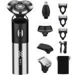 HIENA PRO Electric Shaver for Men, Cordless Rechargeable Rotary Shaver, IPX6 Waterproof Wet & Dry Electric Razor with Led Display