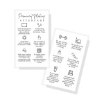 Permanent Makeup PMU aftercare Instructions Minimalist | 50 pk 2 x 3.5 business cards Makeup Artist Tattoo Microblading, Lip Blushing, Eyeliner Client Cards How To Care for White and black Simple