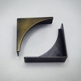 Corner Protectors for Furniture, Vintage Decorative Metal Corner Guards for Box Door Table Furniture Edge Cover Safety Guard Pack of 4 (Bronze)