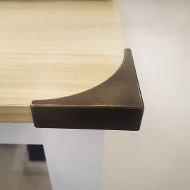 Corner Protectors for Furniture, Vintage Decorative Metal Corner Guards for Box Door Table Furniture Edge Cover Safety Guard Pack of 4 (Bronze)