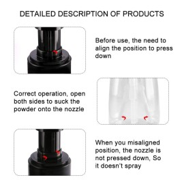 Barber Powder Bottle Spray - for Applying Talc and Powder - Empty Powder Travel Cosmetics Blower, Refillable Hair Fiber Applicator for Hair Salon, Home, Beauty