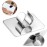 HLLMX 1 PCS Nail Art Palette Nail Art Palette Stainless Steel Cosmetic Makeup Palette Mini Nail Art Cosmetic Ring Palette DIY Art Design Paint Color Mixing Palette Metal Tool