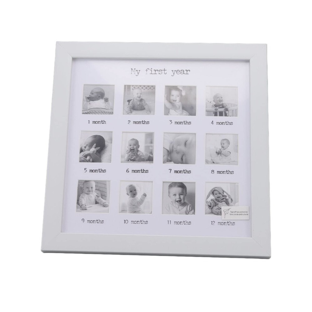 Baby First Year Photo Frame, 12 Month Picture Frame Baby First Year Photo Frame for Baby Growth Record Baby Shower Gifts