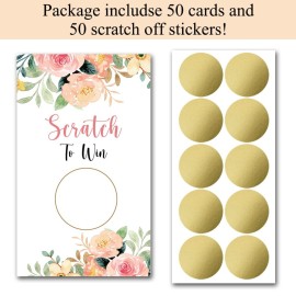 Haizct 50 Pack Watercolor Flowers Blank Gift Certificate Scratch Off Cards for Small Business, Spa Beauty Makeup Hair Salon, Bridal Shower, Baby Shower, Country Wedding, Rose flower, Gold-GK081 Haizct 50 Pack Watercolor Flowers Blank Gift Certificate Scratch Off Cards for Small Business, Spa Beauty Makeup Hair Salon, Bridal Shower, Baby Shower, Country Wedding, Rose flower, Gold-GK081
