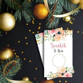 Haizct 50 Pack Watercolor Flowers Blank Gift Certificate Scratch Off Cards for Small Business, Spa Beauty Makeup Hair Salon, Bridal Shower, Baby Shower, Country Wedding, Rose flower, Gold-GK081 Haizct 50 Pack Watercolor Flowers Blank Gift Certificate Scratch Off Cards for Small Business, Spa Beauty Makeup Hair Salon, Bridal Shower, Baby Shower, Country Wedding, Rose flower, Gold-GK081