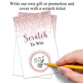Haizct 50 Pack Rose Gold Blank Gift Certificate Scratch Off Cards for Small Business, Spa Beauty Makeup Hair Salon, Bridal Shower, Baby Shower, Country Wedding(Rose Gold) Silver-GK083 Haizct 50 Pack Rose Gold Blank Gift Certificate Scratch Off Cards for Small Business, Spa Beauty Makeup Hair Salon, Bridal Shower, Baby Shower, Country Wedding(Rose Gold) Silver-GK083