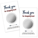 Haizct 50 Pack Thank You Blank Gift Certificate Scratch Off Cards for Small Business, Spa Beauty Makeup Hair Salon, Bridal Shower, Baby Shower, Country Wedding (Thank You CardA)-GK086