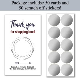 Haizct 50 Pack Thank You Blank Gift Certificate Scratch Off Cards for Small Business, Spa Beauty Makeup Hair Salon, Bridal Shower, Baby Shower, Country Wedding (Thank You CardA)-GK086 Haizct 50 Pack Thank You Blank Gift Certificate Scratch Off Cards for Small Business, Spa Beauty Makeup Hair Salon, Bridal Shower, Baby Shower, Country Wedding (Thank You CardA)-GK086
