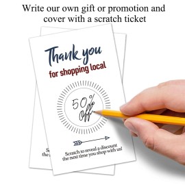 Haizct 50 Pack Thank You Blank Gift Certificate Scratch Off Cards for Small Business, Spa Beauty Makeup Hair Salon, Bridal Shower, Baby Shower, Country Wedding (Thank You CardA)-GK086 Haizct 50 Pack Thank You Blank Gift Certificate Scratch Off Cards for Small Business, Spa Beauty Makeup Hair Salon, Bridal Shower, Baby Shower, Country Wedding (Thank You CardA)-GK086